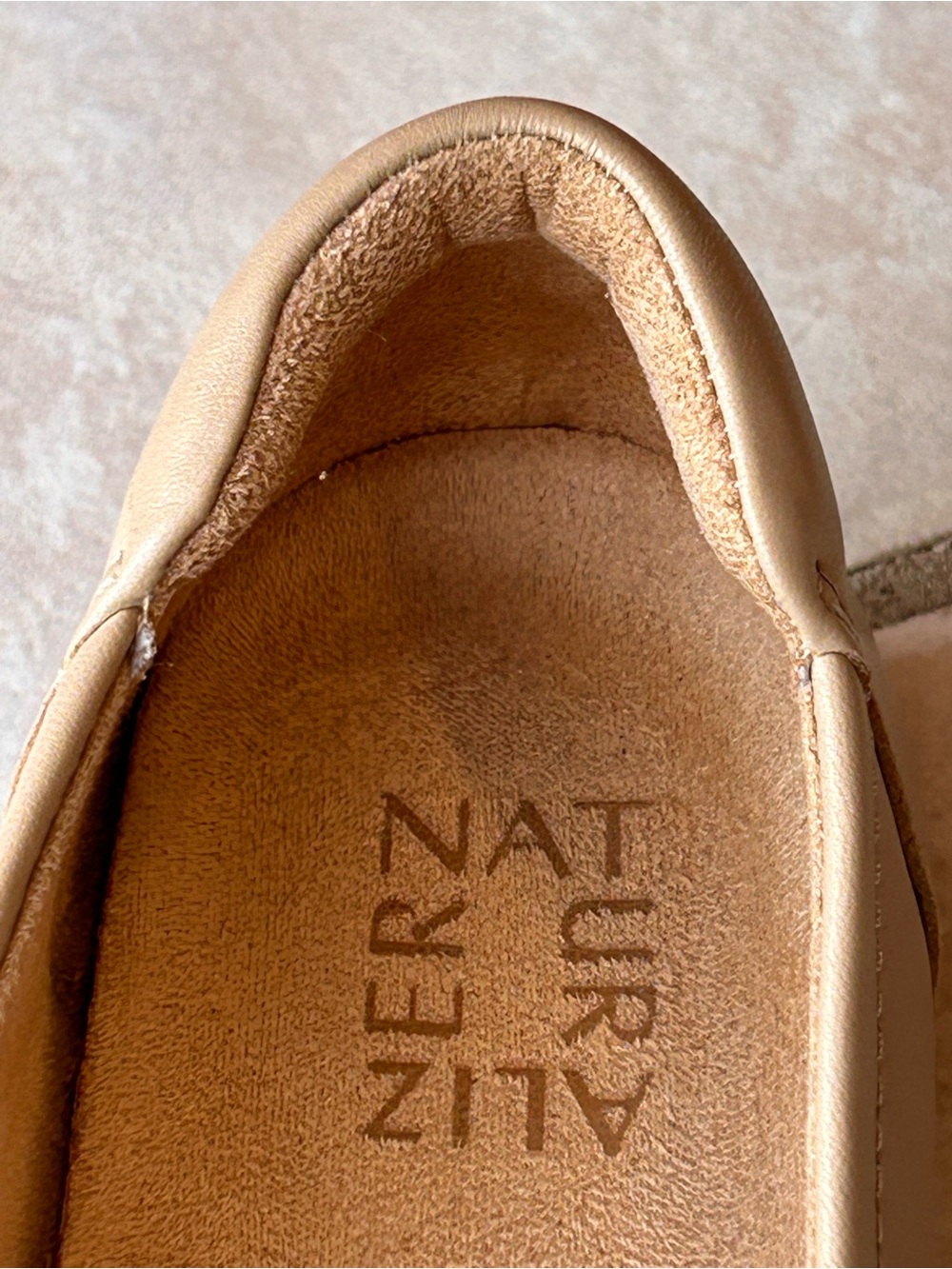 NWOT NATURALIZER “Flexy”s8 nude/Tan Leather Ballet Flats-Slip-On Comfort-MSRP$70 - Picture 5 of 9